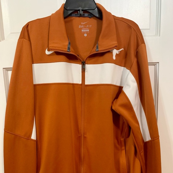 Nike UT Longhorns Full Zip Burnt Orange Basketball Jacket, Men’s Large - Picture 1 of 6